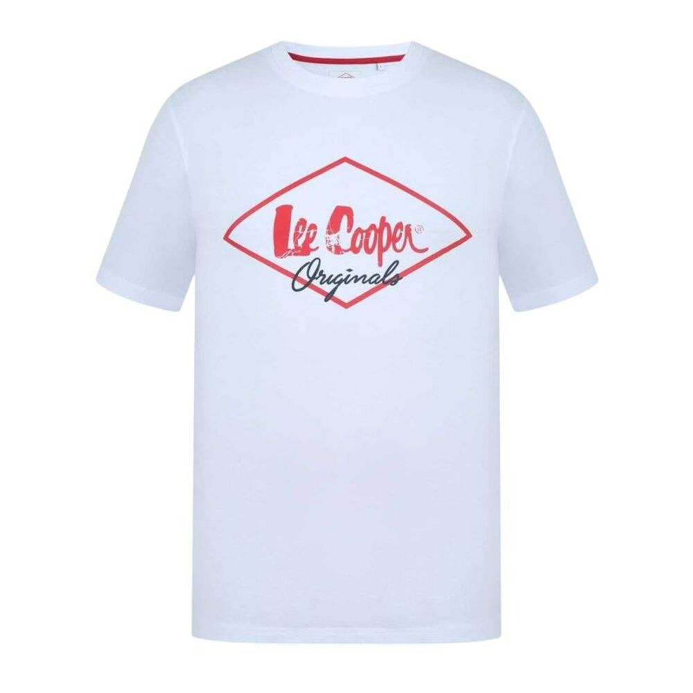 Lee Cooper Mens Originals Logo T-Shirt / White